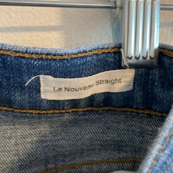 Frame Le Nouveau Straight Jeans Front Women’s Size 25  Split‎ Mid Rise Cropped - Picture 8 of 10
